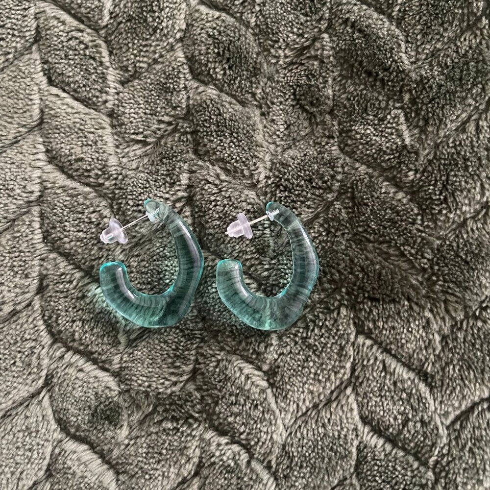 Blue jelly earrings
